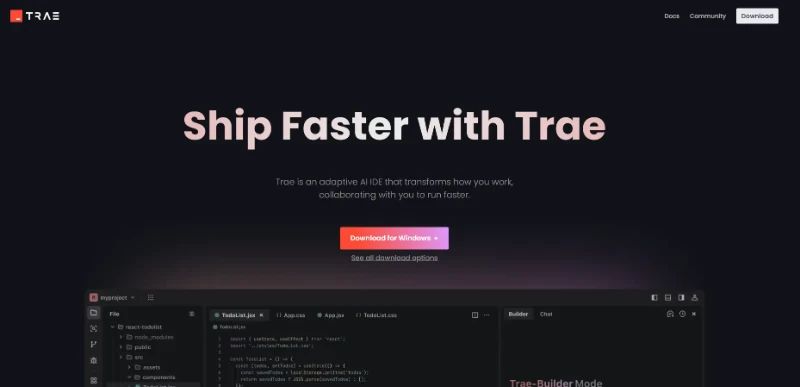 Скриншот Trae AI