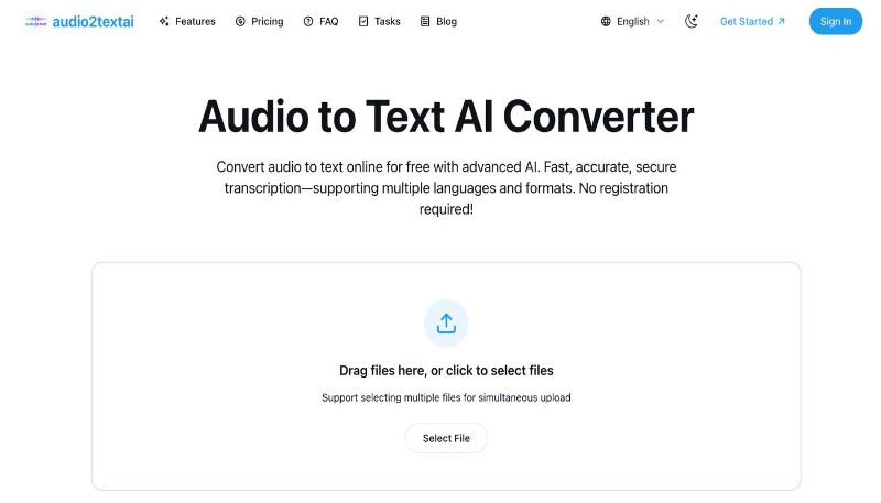 Скриншот Audio to Text AI Converter
