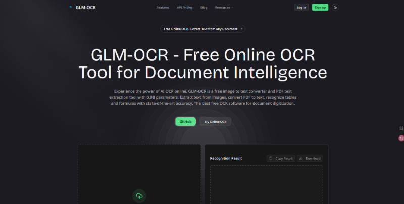 Скриншот GLM-OCR Free Online OCR Tool