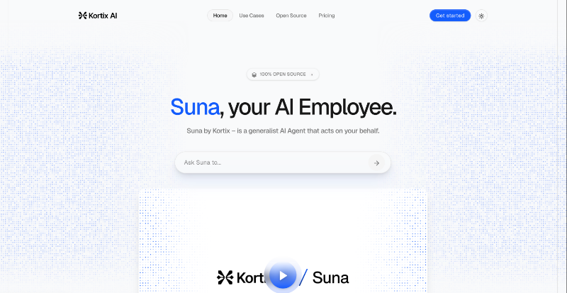 Скриншот Kortix Suna AI