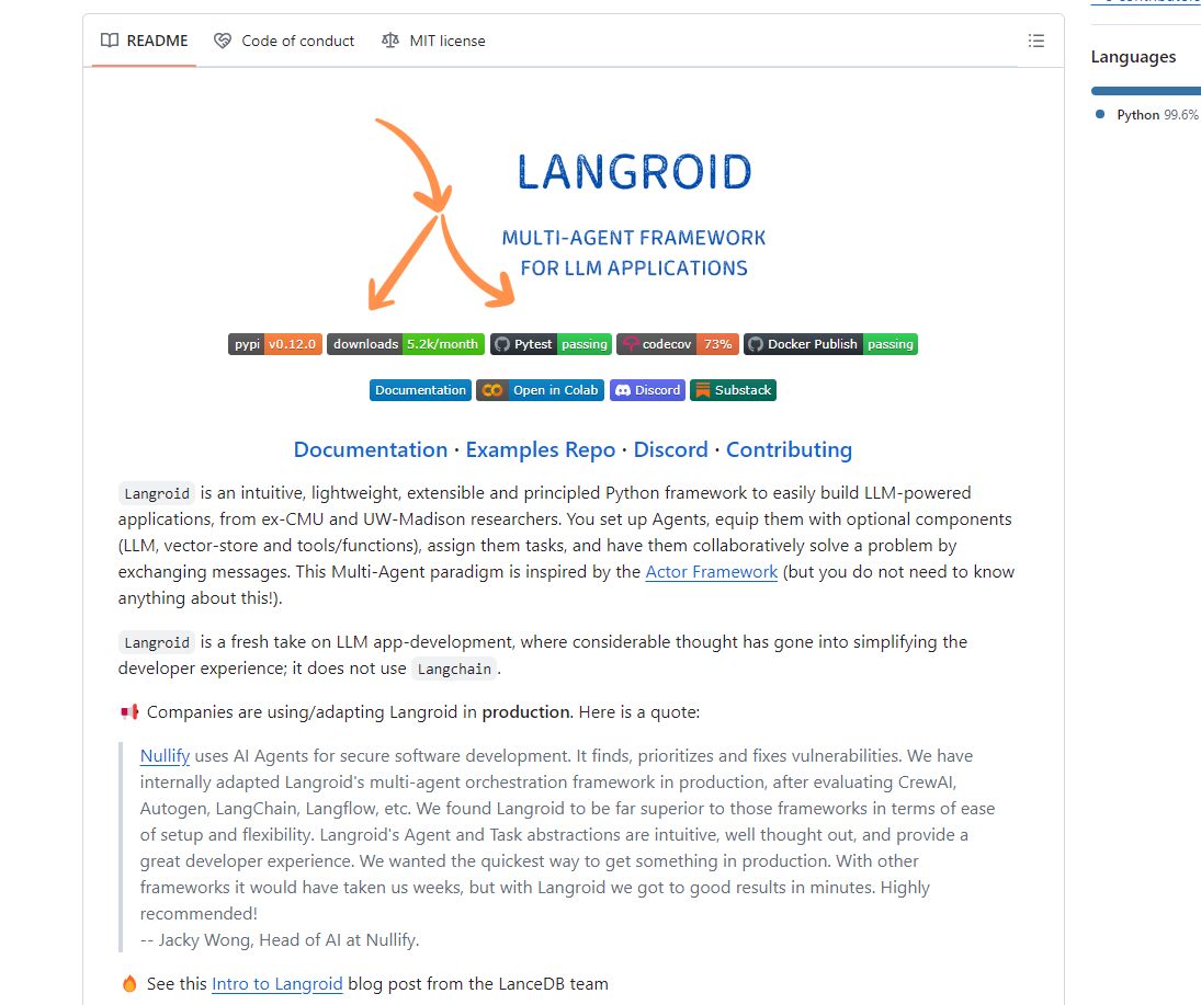 Скриншот Langroid