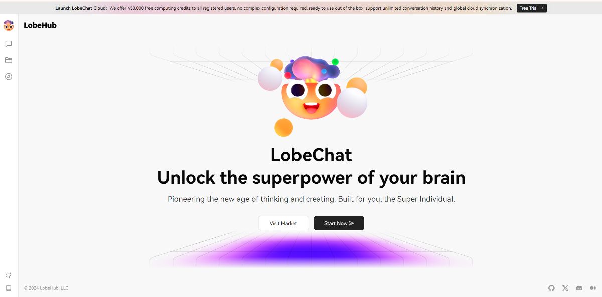 Скриншот LobeChat