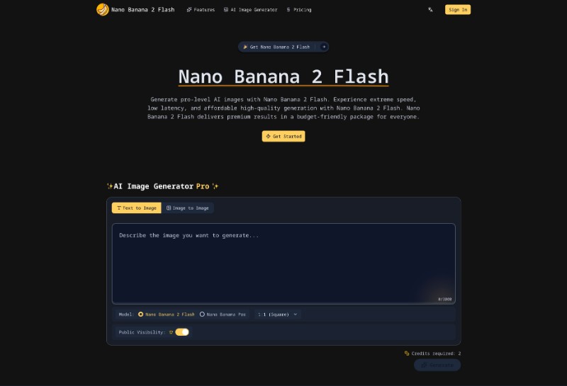 Скриншот Nano Banana 2 Flash