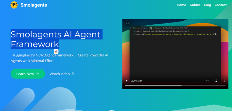 Скриншот Smolagents AI Agent