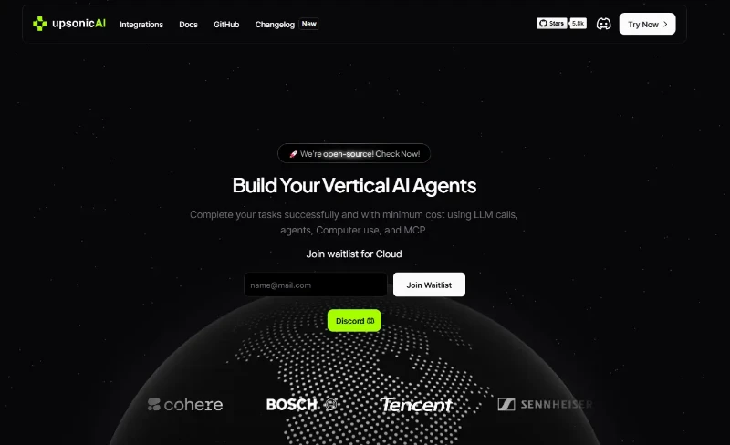 Скриншот upsonicAI