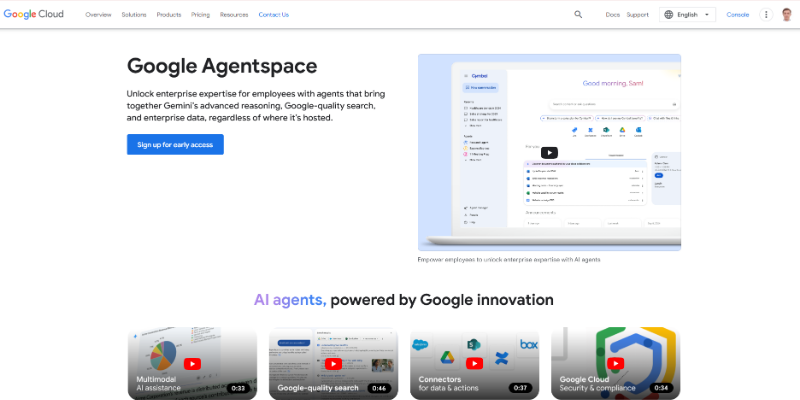 Скриншот Agentspace