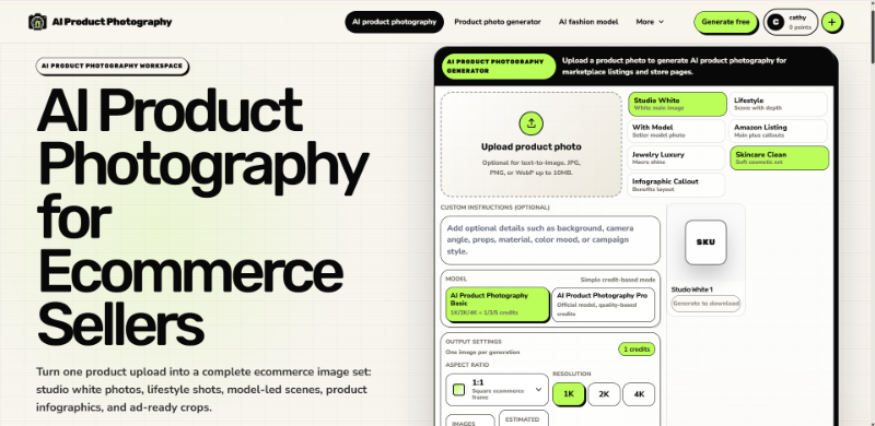 Скриншот AI Product Photography