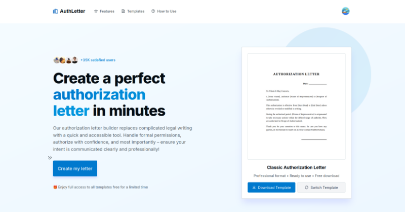 Скриншот AuthLetter