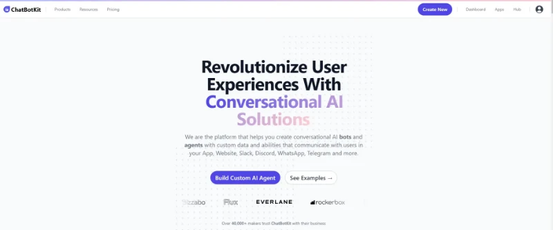 Скриншот ChatBotKit