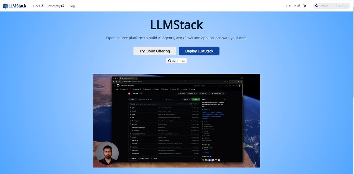 Скриншот LLMStack