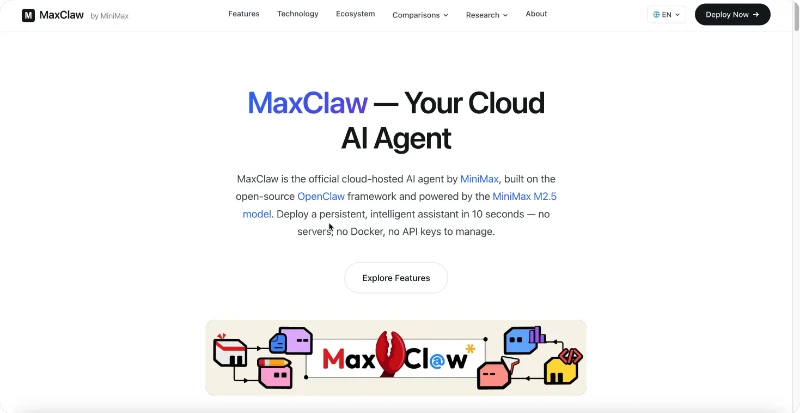 Скриншот MaxClaw