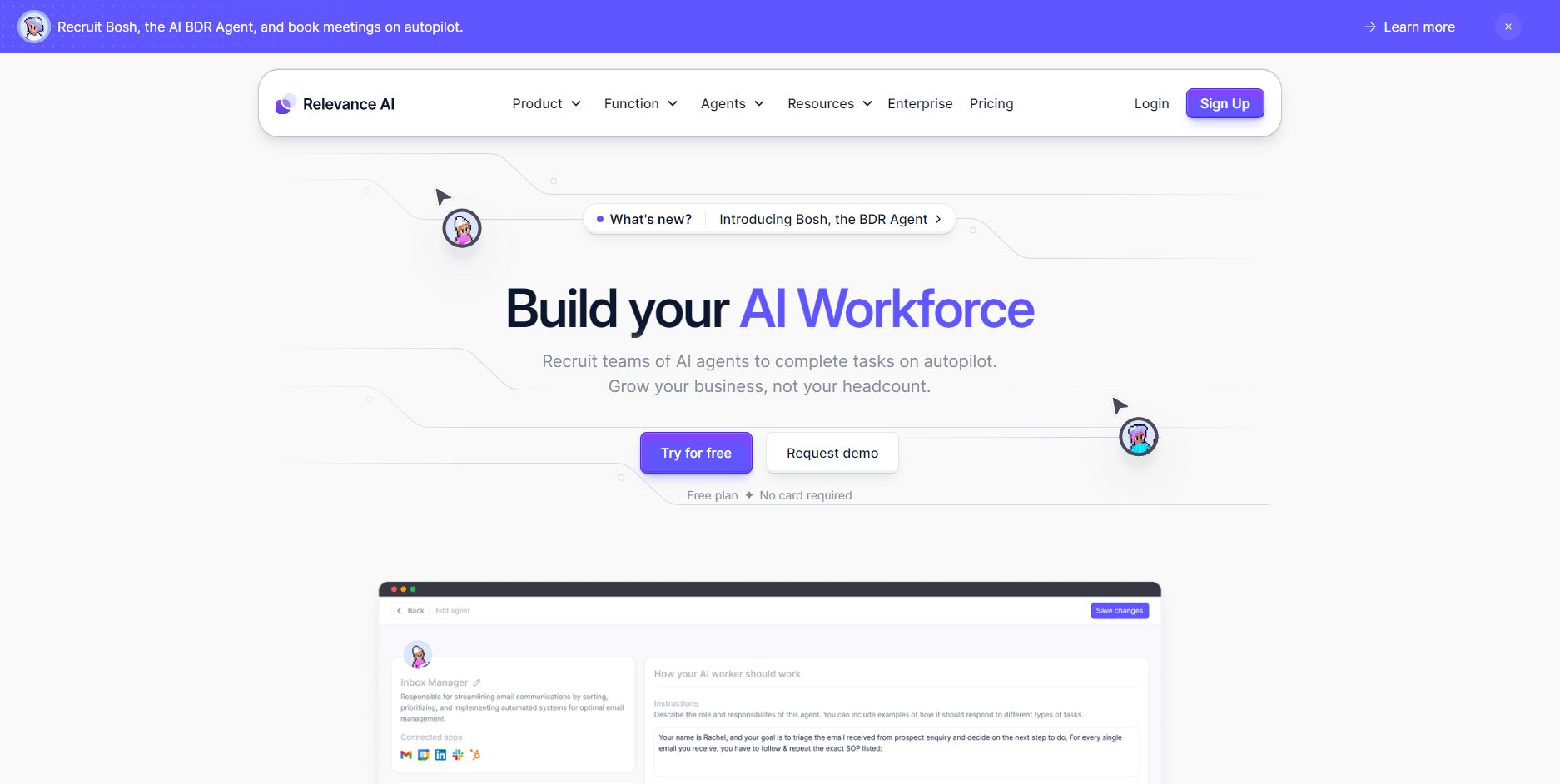 Скриншот Relevance AI