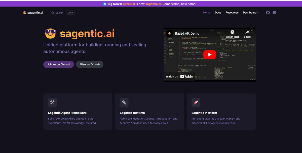 Скриншот SagenticAI