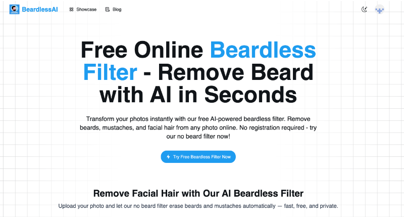 Скриншот AI Beardless Filter