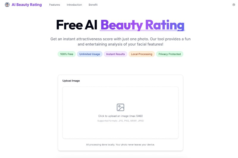 Скриншот AI Beauty Rating