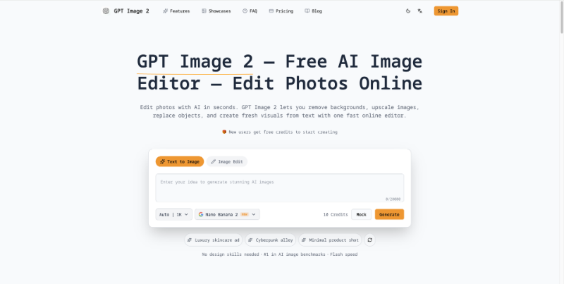 Скриншот GPT Image 2 FREE