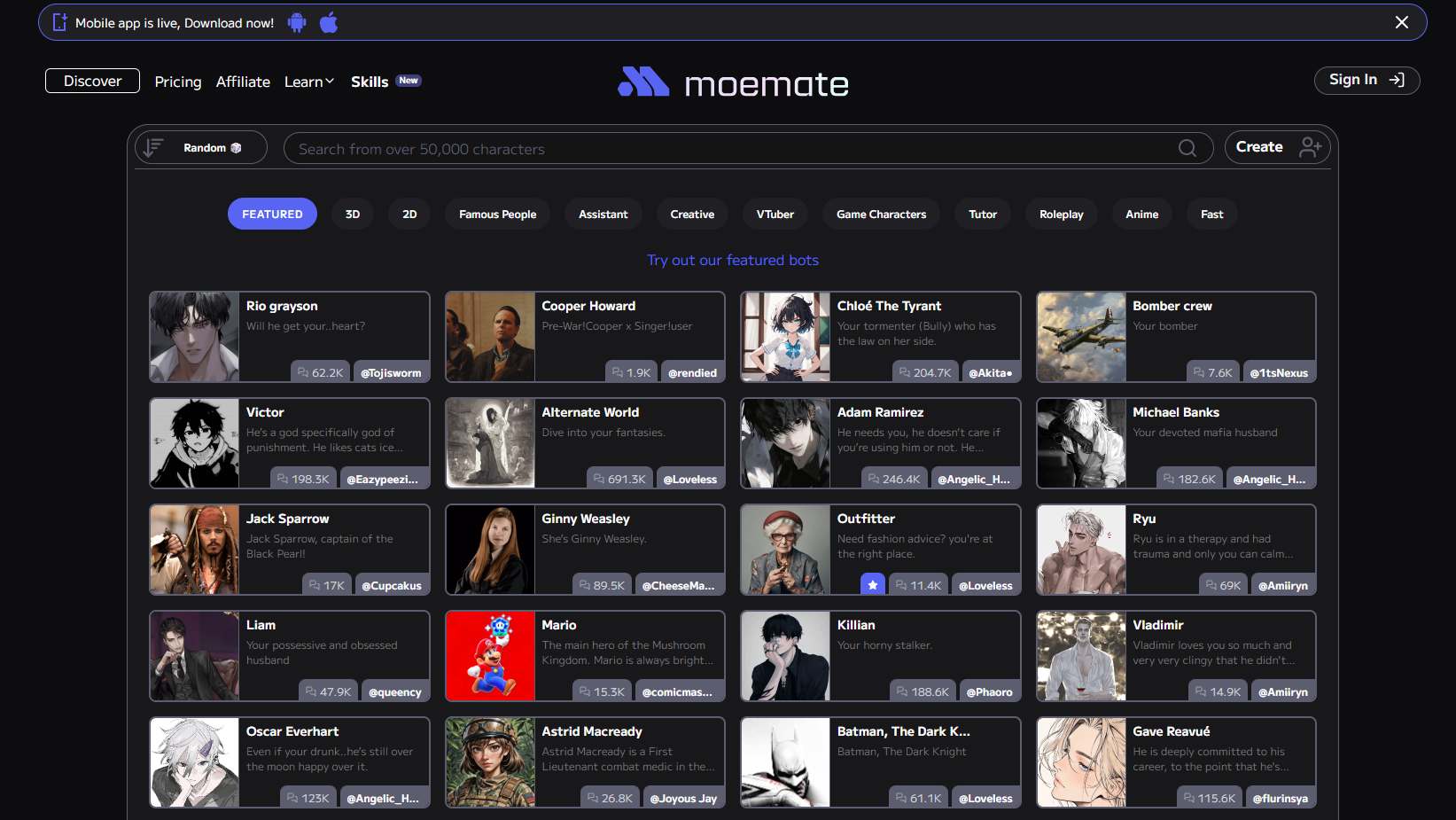 Скриншот Moemate