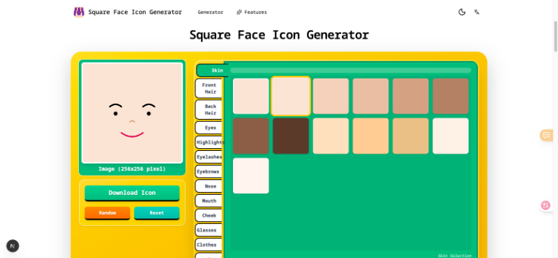 Скриншот Square Face Icon Generator