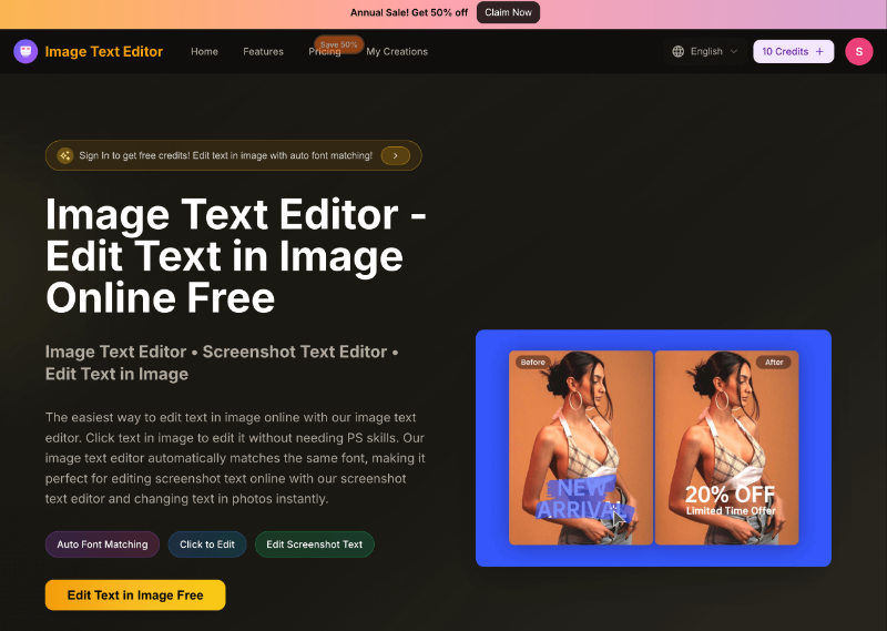 Скриншот Image Text Editor