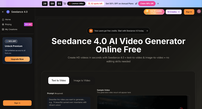 Скриншот Seedance 4.0