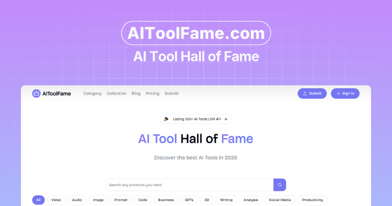 Скриншот AIToolFame