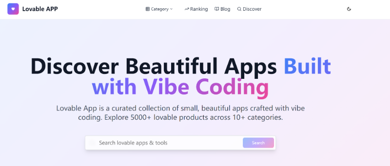 Скриншот Lovable App