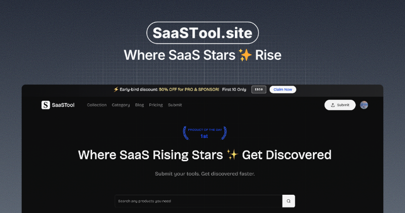 Скриншот SaaSTool - Rising Star SaaS Hub