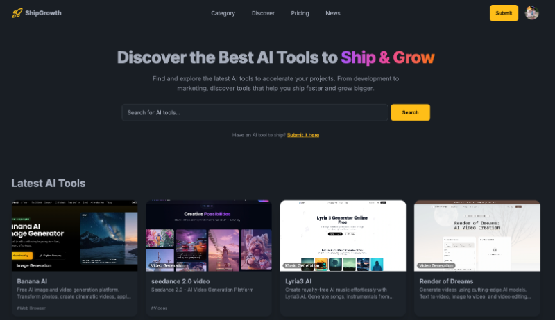 Скриншот ShipGrowth