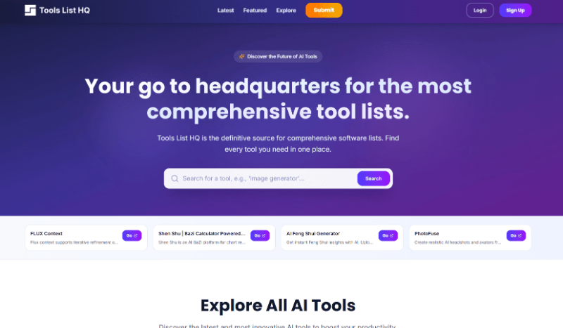 Скриншот Tools List HQ