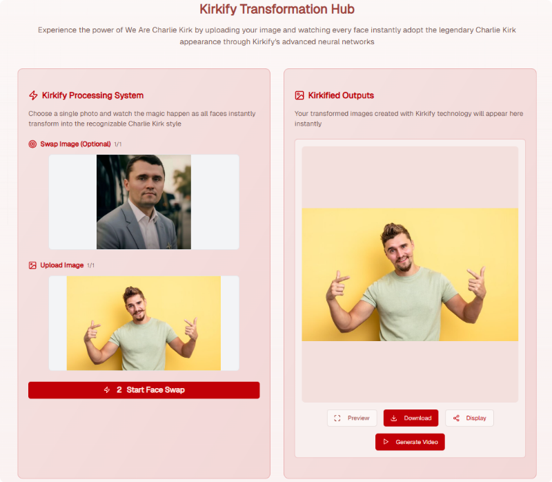 Скриншот We Are Charlie Kirk