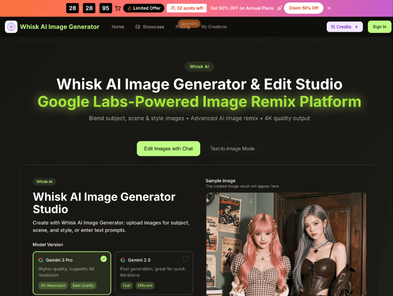 Скриншот whisk ai image