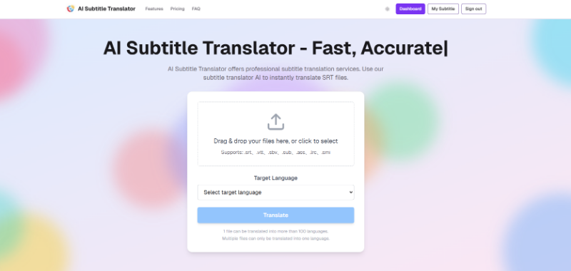 Скриншот 100+ Languages Sub Batch translate