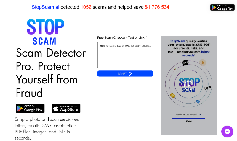 Скриншот StopScam