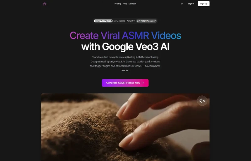 Скриншот AI ASMR VIDEO