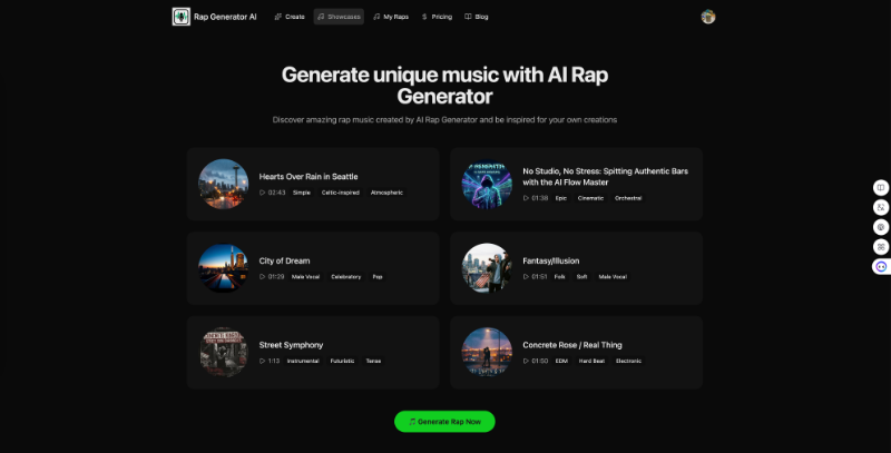 Скриншот AI Rap Generator
