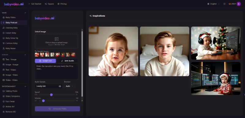 Скриншот BabyVideo.ai