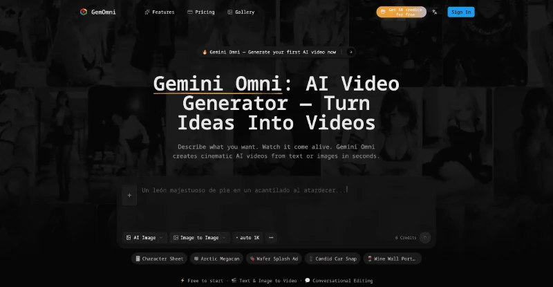 Скриншот Gemini Omni AI Video