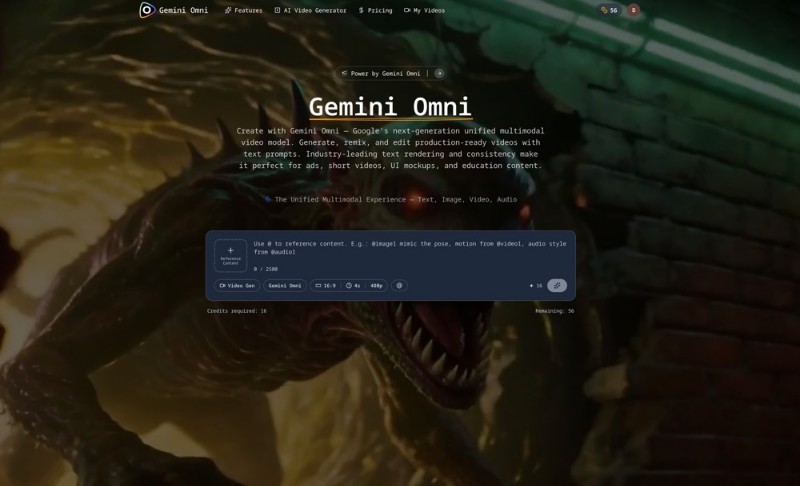 Скриншот Gemini Omni