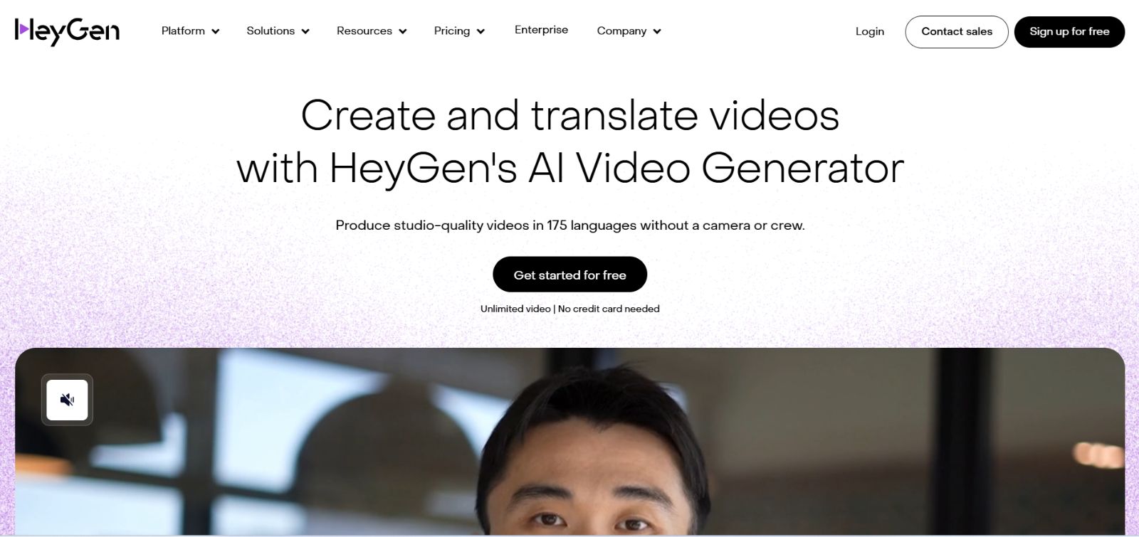Скриншот HeyGen AI