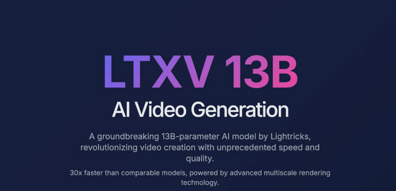 Скриншот LTXV 13B open-source model