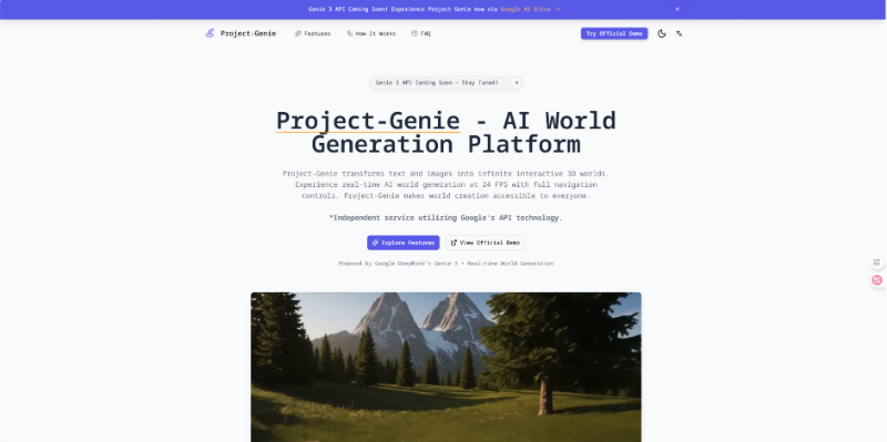 Скриншот Project Genie-AI World Generator