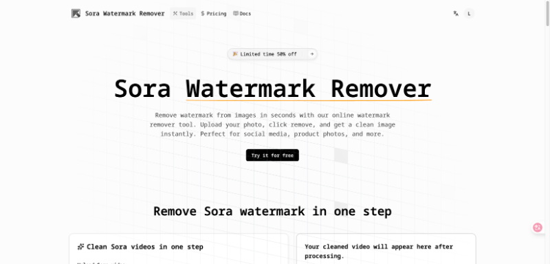 Скриншот Sora Watermark Remover