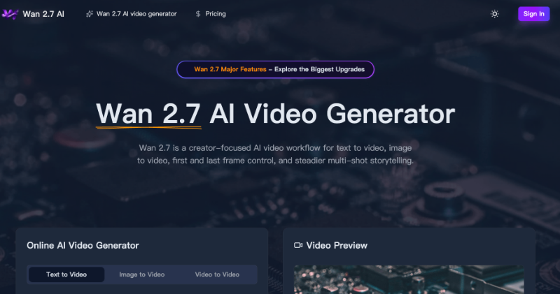 Скриншот Wan 2.7 AI