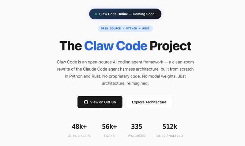 Скриншот Claw Code