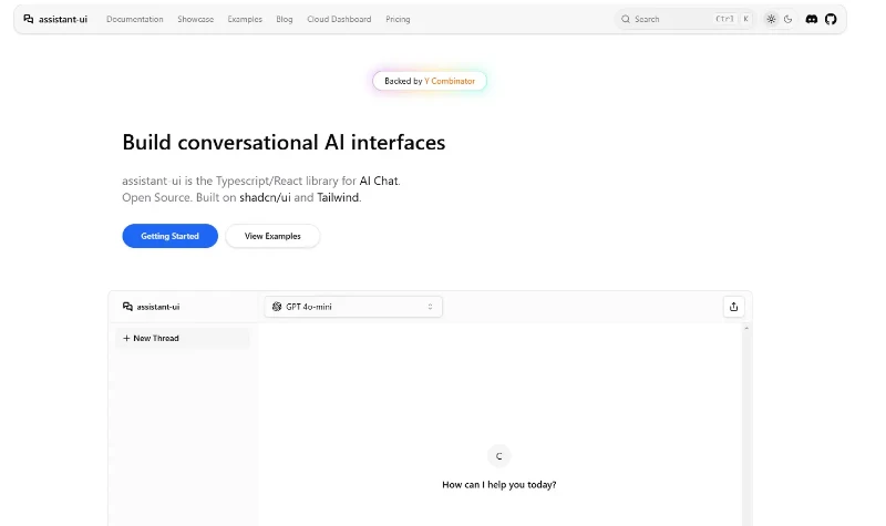 Скриншот assistant-ui