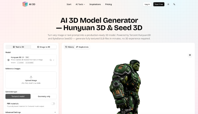Скриншот AI 3D