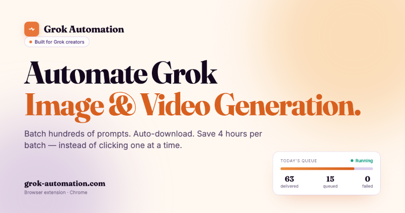 Скриншот Grok Automation