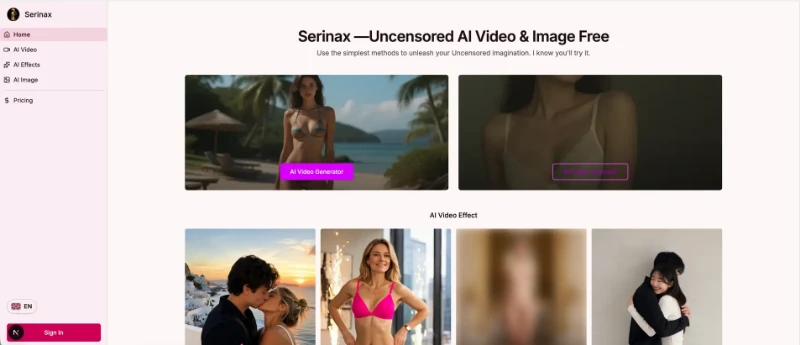 Скриншот Serinax AI Generator