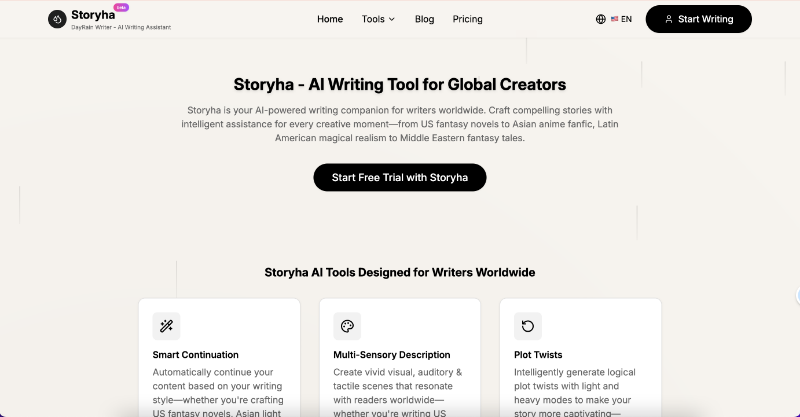 Скриншот Storyha AI