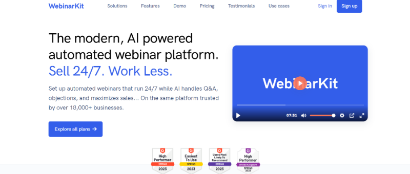 Скриншот Webinarkit